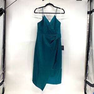 Lulus teal green knee length adjustable strap cocktail part dress size s